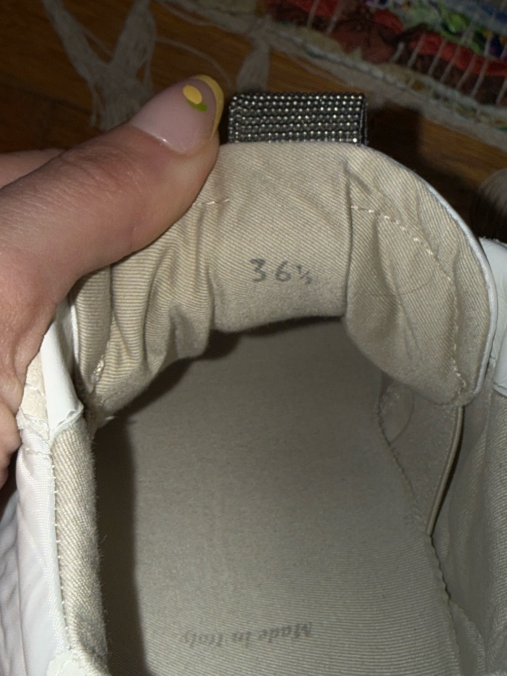 Brunello Cucinelli Women’s Monili Embellish Leather Slip On Shoes US6.5/EU36.5 - Picture 9 of 10